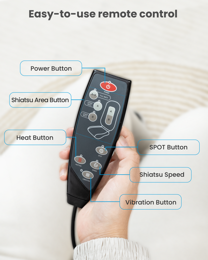 Comfier Back Massager with Heat, Full Back Massager for Chair with 2 Shiatsu Speeds, Heated Chair Massage Pad with Spot ,Massage Seat Pad for Home Office use CF-2405