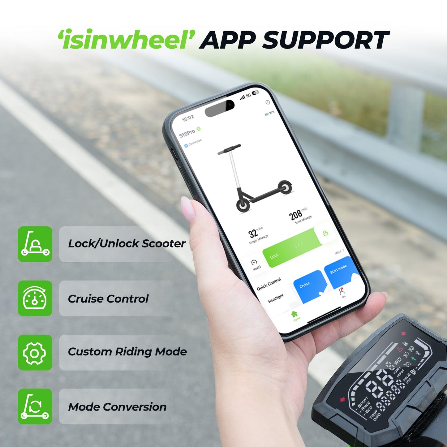 isinwheel S10Pro 800W Commuting Electric Scooter