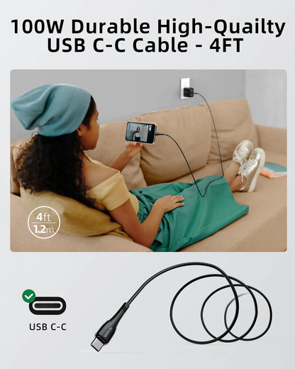 MOKiN 67W GaN USB-C Charger Foldable Wall Charger