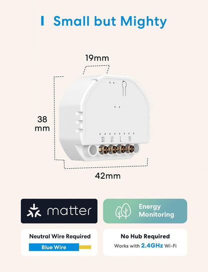 مفتاح حائط ذكي من Meross Matter، MSS815MA 
