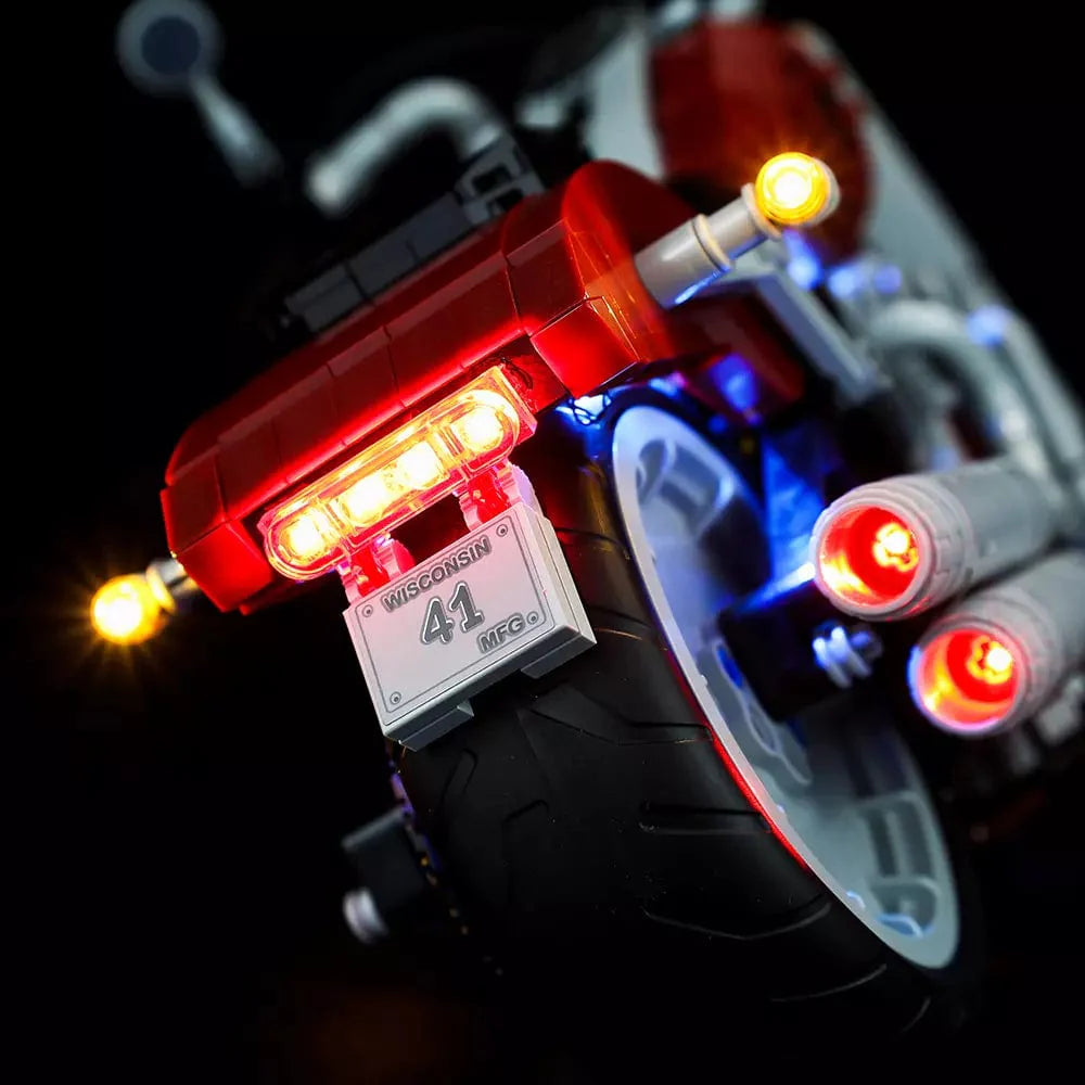 Kit de luces LEGO Harley-Davidson® Fat Boy® n.° 10269 (rueda azul)