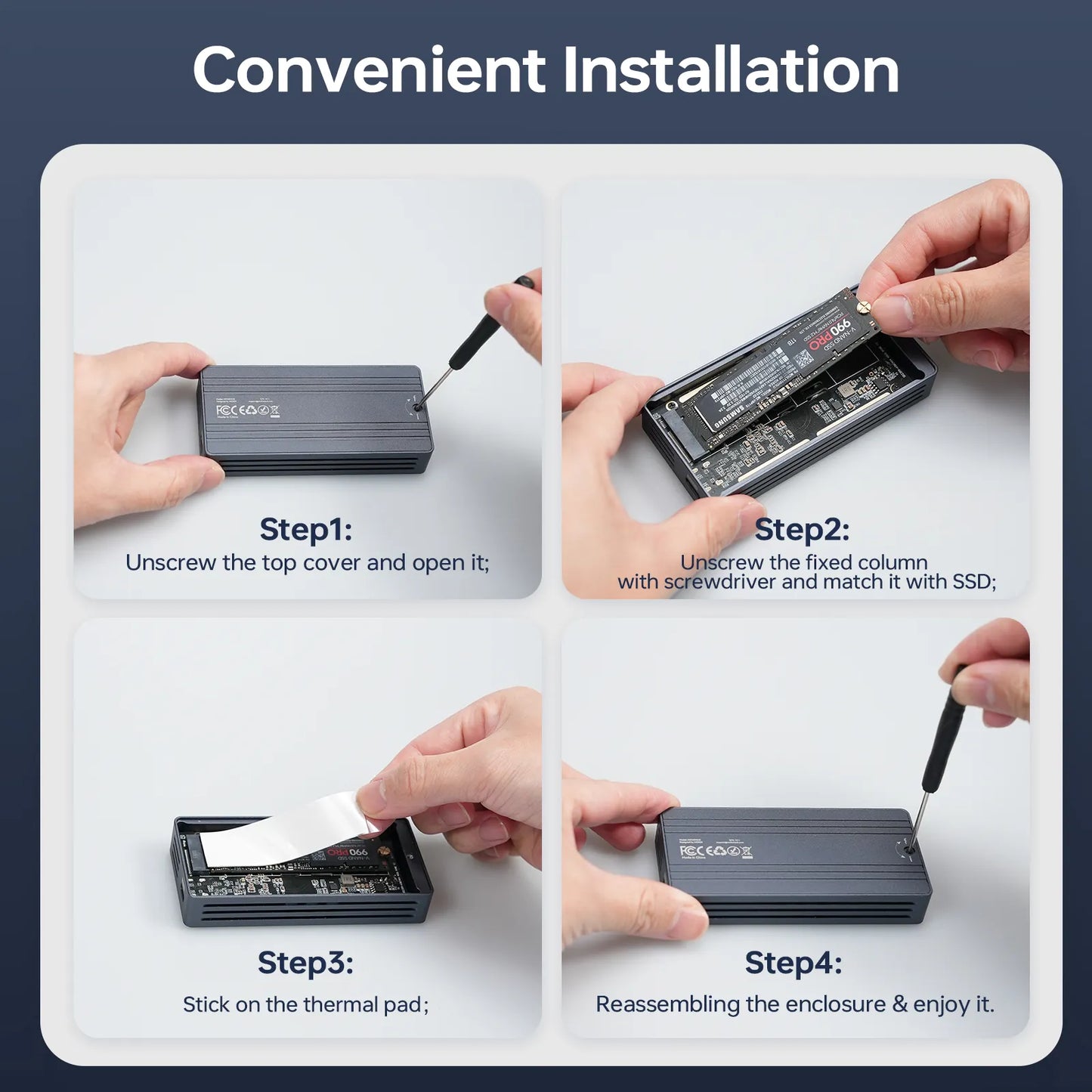 MOKiN 40Gbps M.2 NVMe Thunderbolt SSD Enclosure