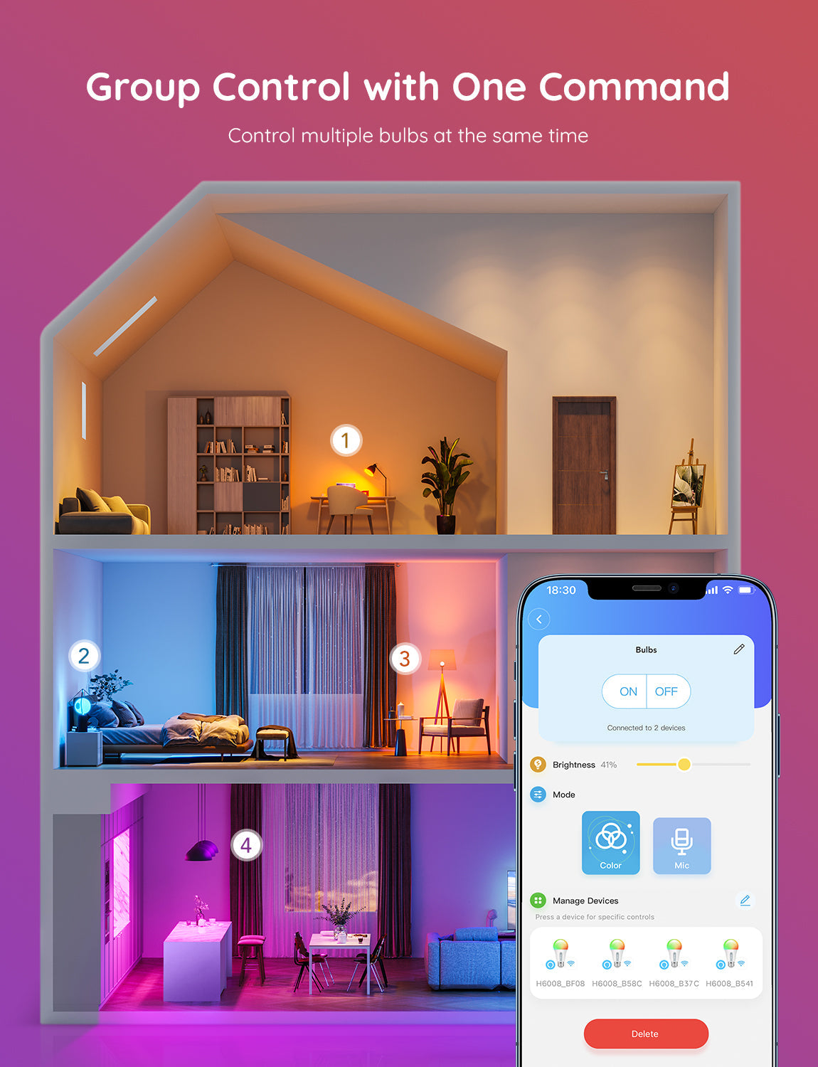 Refurbished Govee Smart LED Bulb-2 Pack
