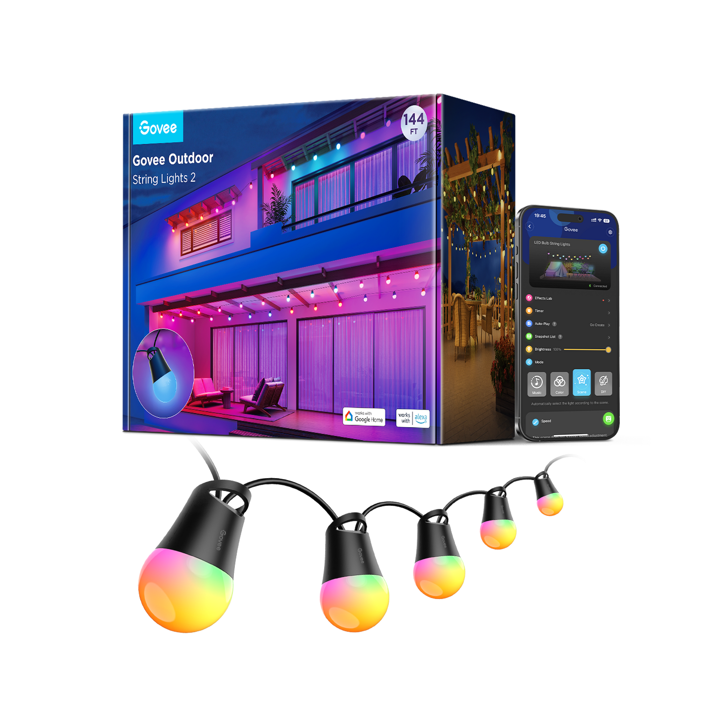 Refurbished Govee Outdoor String Lights 2