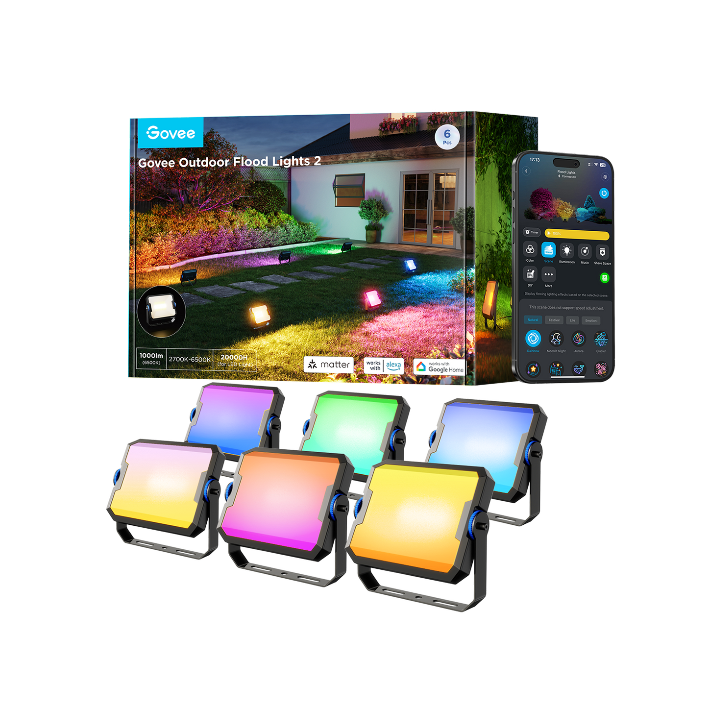 Refurbished Govee Outdoor Flood Lights 2