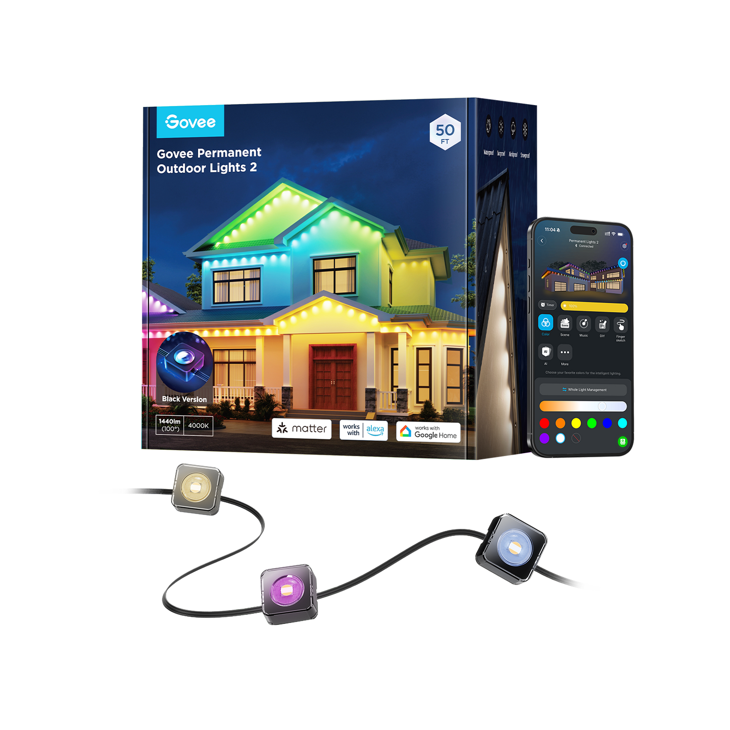 Refurbished Govee Permanent Outdoor Lights 2