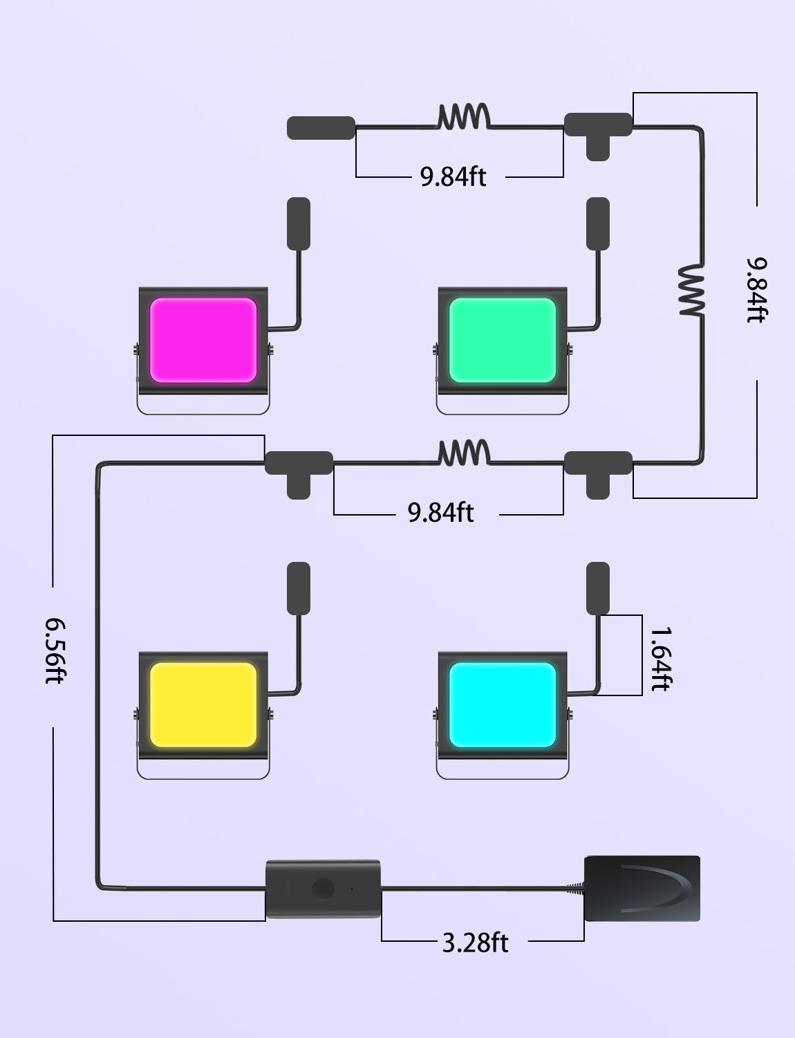 مصابيح LED الذكية Govee RGBICWW