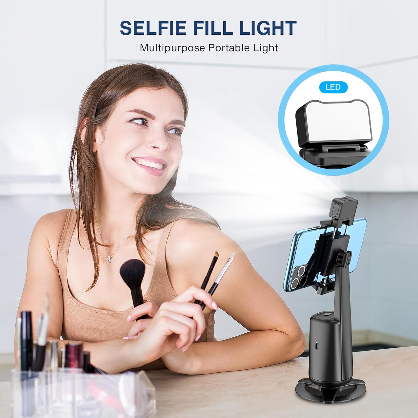 BKC 360° Rotating Auto Face Tracking Phone Stand