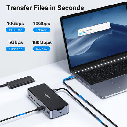 MOKiN 15 IN 1 Docking Station With 8K Resolution