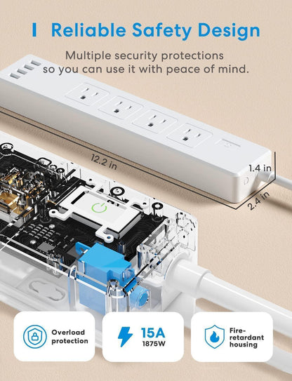 Meross Smart Power Strip, MSS425FHK (US/CA Version)