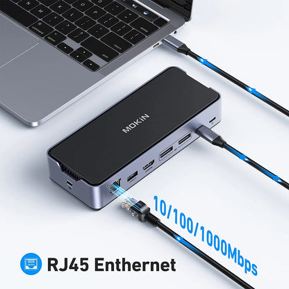 MOKiN 15 IN 1 Docking Station With 8K Resolution