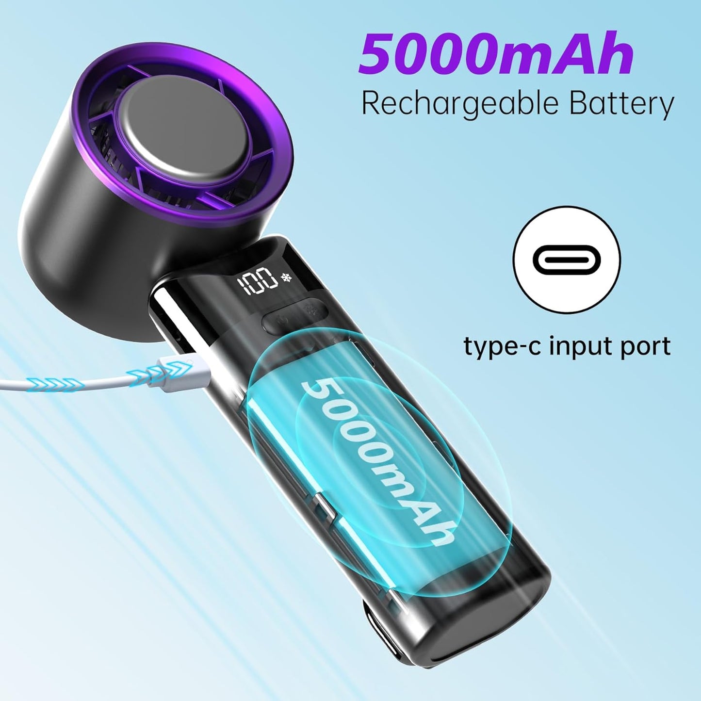 BKC Foldable Portable Handheld Cooling Fan