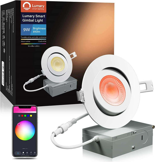 Lumary Wi-Fi Smart Gimbal Recessed Light 4 inch 9W