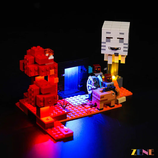 Kit de iluminación para LEGO Nether Portal Ambush n.° 21255