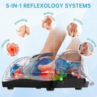 Shiatsu Foot Massager with Deep Kneading Heat Therapy | Tisscare 212