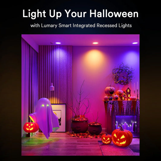 Lumary Wi-Fi Smart Recessed Can Light RGB LED Retrofit Downlight 4 inch
