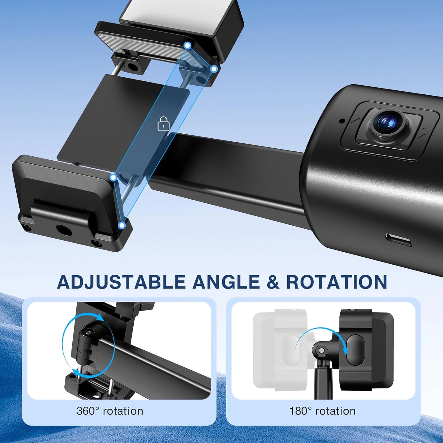 BKC 360° Rotating Auto Face Tracking Phone Stand
