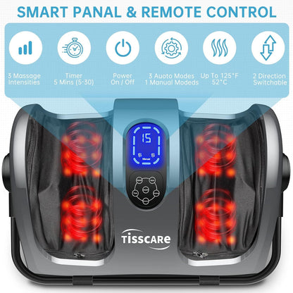 Shiatsu Foot Massager with Deep Kneading Heat Therapy | Tisscare 212