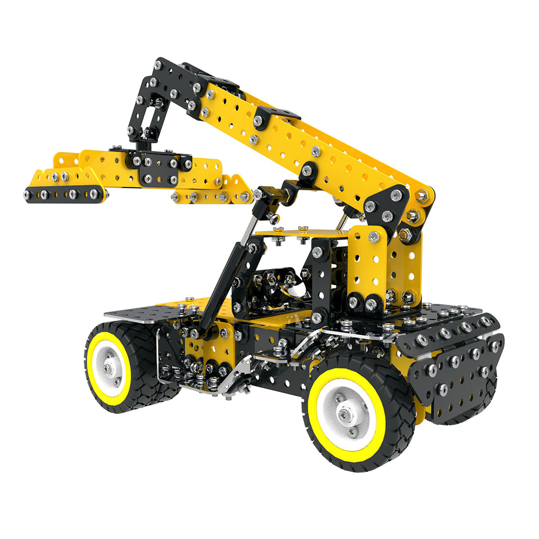 582Pcs Crane Shape DIY Stainless Steel Metal Assembly Building Block Kit Educational Steam Stem Toys