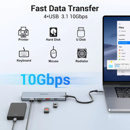 MOKiN 8-IN-1 USB C to USB C Hub Multiport Adapter