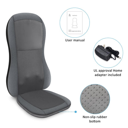 Comfier 2D/3D Shiatsu Full Back Massage Seat Cushion with Heat CF-2913