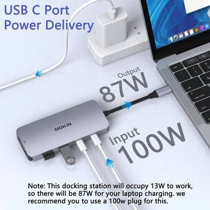 MOKiN 8 IN 1 Laptop Docking Station Dual Monitor