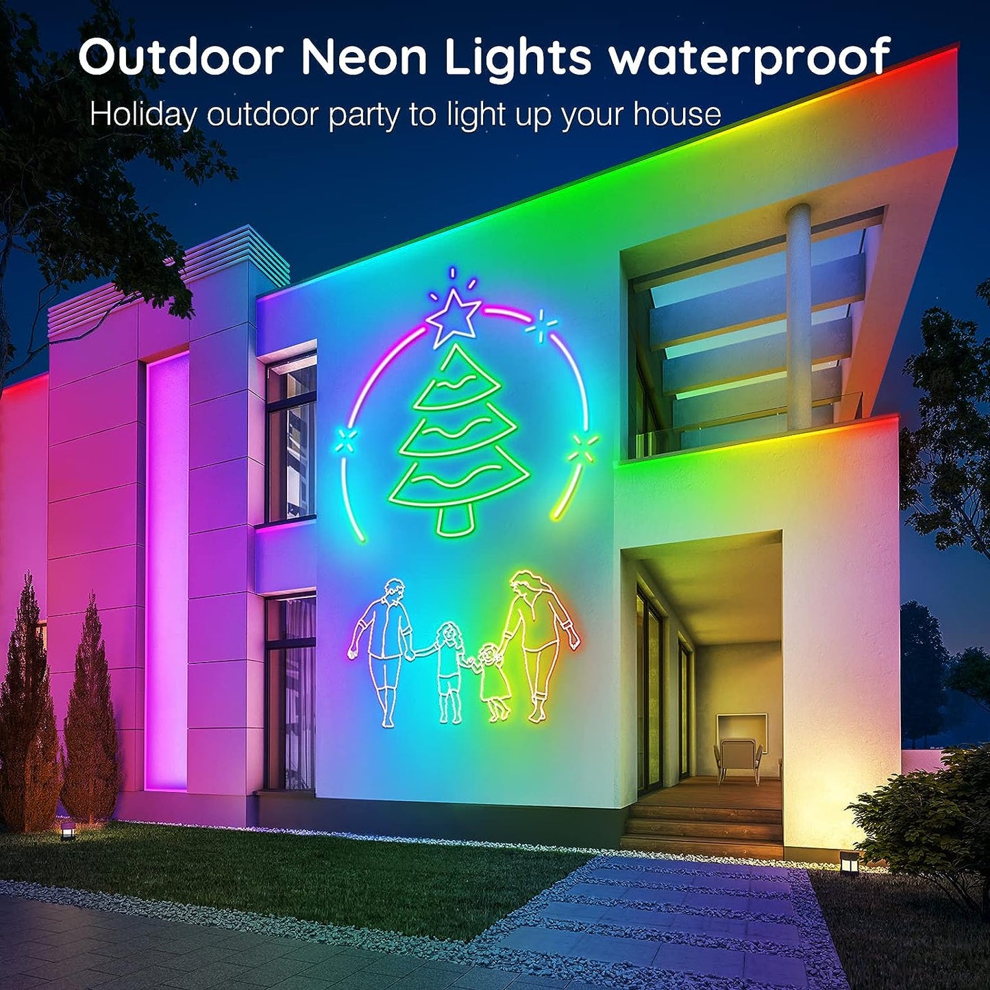 BKC Flexible Led Neon Rope Lights Waterproof Music Sync