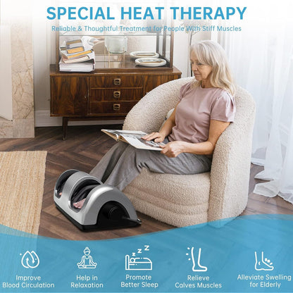 Shiatsu Foot Massager with Deep Kneading Heat Therapy | Tisscare 212