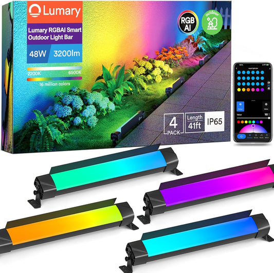 Lumary RGBAI Smart Outdoor Lights Bar (4Pack)