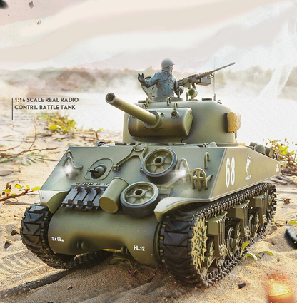 Heng Long 3898 US Sherman M4A3 RC Tank 2.4G 1/16 Upgraded Metal RC Tank toys