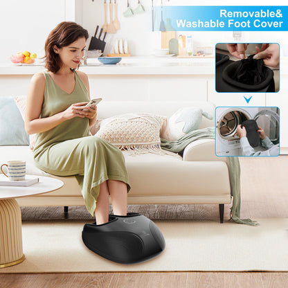 Comfier Foot Massager Machine with Heat, Shiatsu, Keading Rolling Compression Feet Massager CF-5003-EU