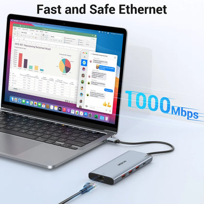 MOKiN 8-IN-1 USB C to USB C Hub Multiport Adapter