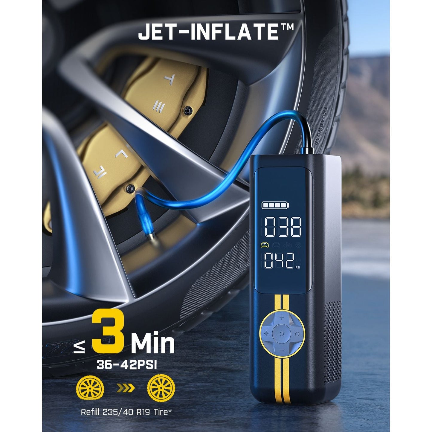 Fanttik X8 APEX EV Tire Inflator Deluxe Package and T8 APEX 2000 Amp Jump Starter