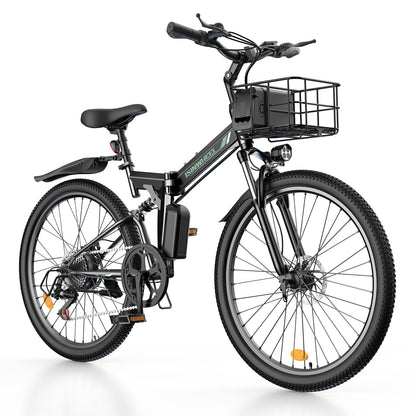 isinwheel M40 Folding Electric Bike with Basket