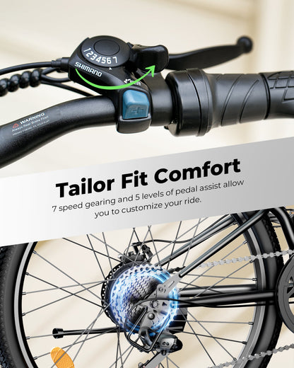 isinwheel M40 Folding Electric Bike with Basket