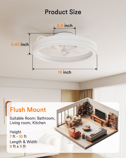 Lumary Smart LED  Fan with Night Light
