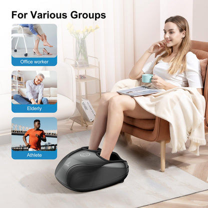Comfier Foot Massager Machine with Heat, Shiatsu, Keading Rolling Compression Feet Massager CF-5003-EU