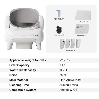 Neakasa M1 Lite Open-Top Self-cleaning Cat Litter Box