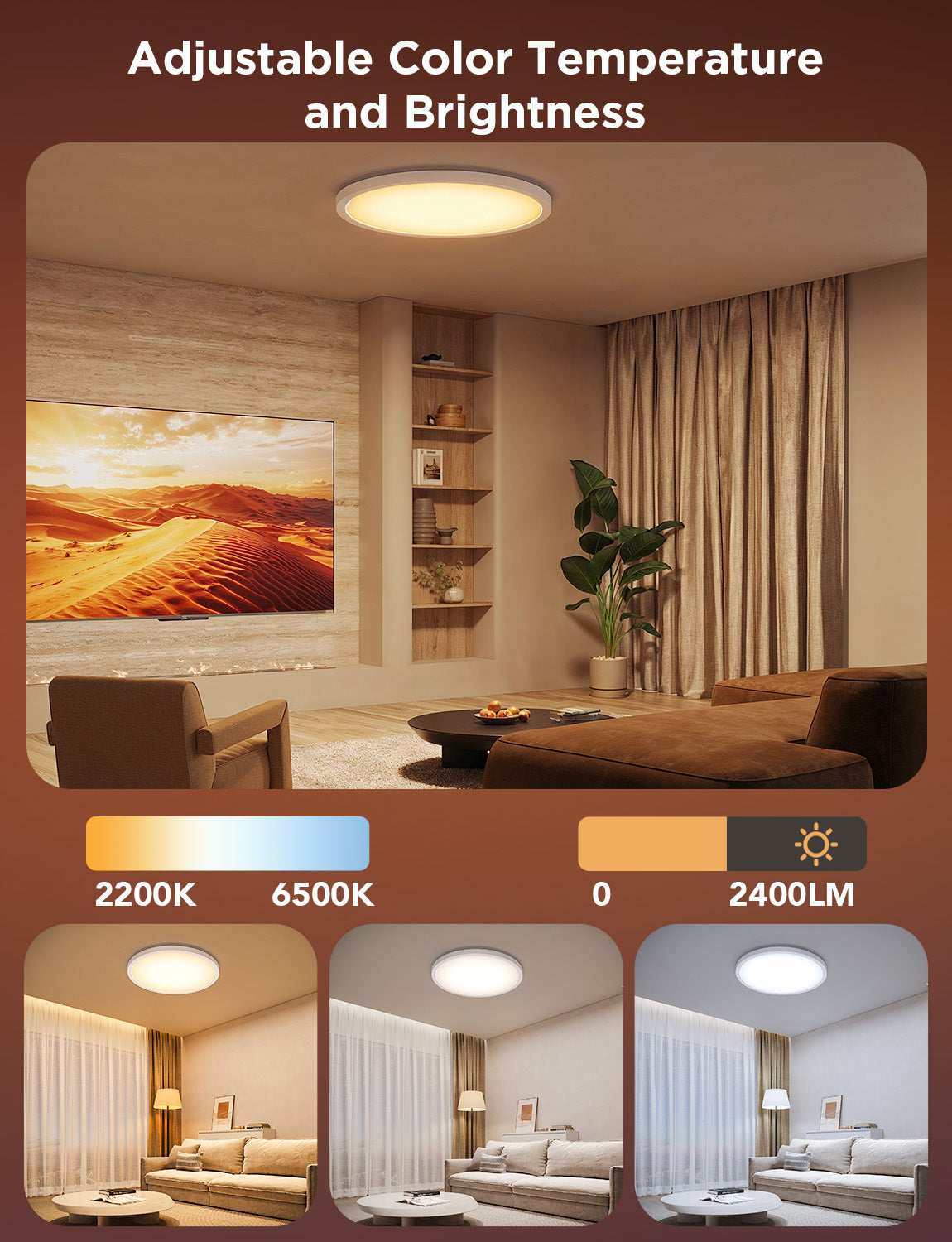 Refurbished Govee RGBWW + RGBIC Smart Ceiling Light