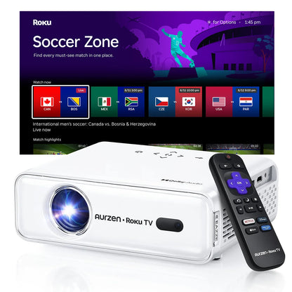 Aurzen EAZZE D1R Roku TV Smart Projector