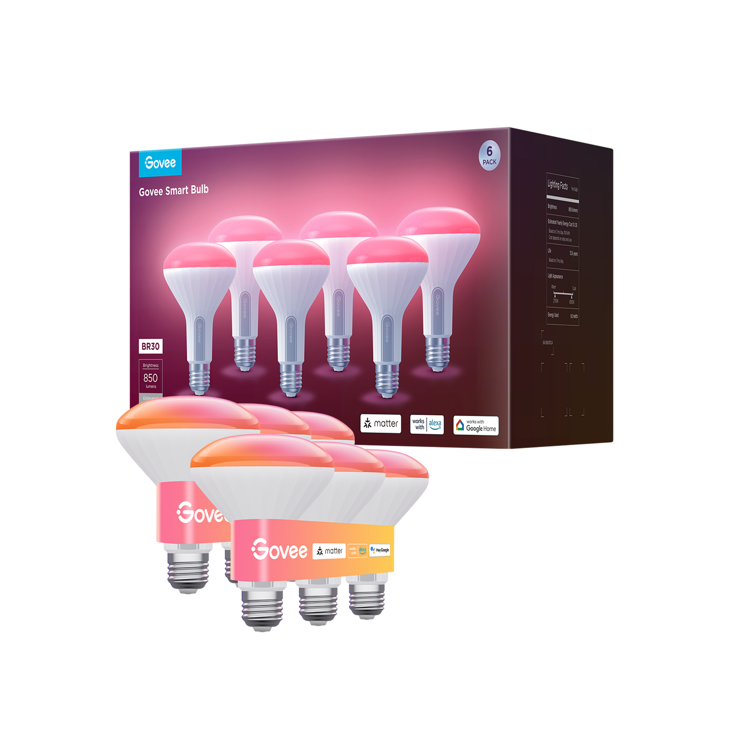 Govee E26 Smart LED Colored Light Bulbs