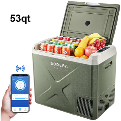 BODEGA cooler 12 Volt Car Refrigerator 26/32/42/53qt Portable Freezer Green