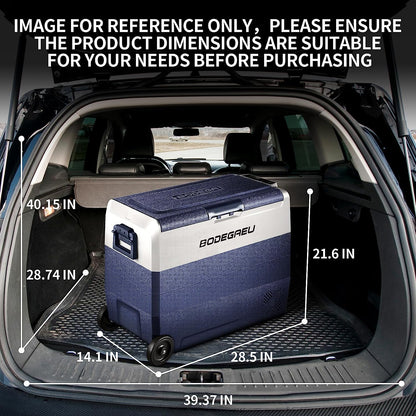 BODEGAcooler 12V Fridge 64qt/60L with Wheels Dual Zone T60