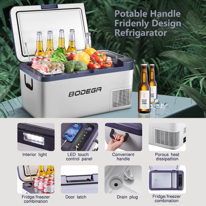 BODEGAcooler 20 Quart/18L K18 Portable Car Fridge/Freezer - Dark Blue