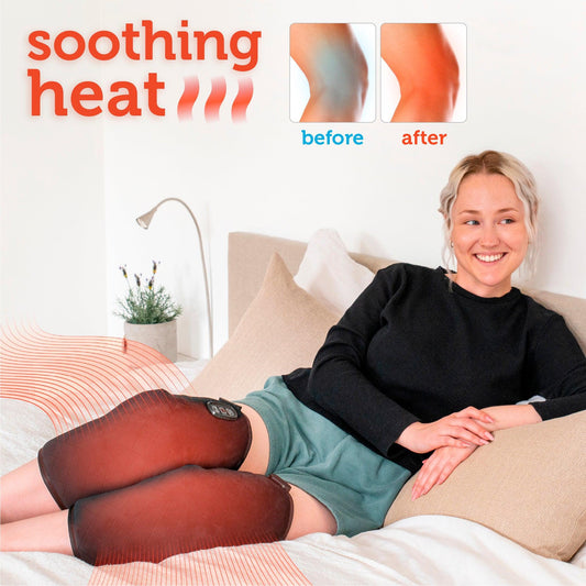 Comfier Heated Knee Massager with Heating Pad for Knee Pain Relief, Knee Warmers Wrap, FSA or HSA Eligible, Heated Knee Pad for Men Women Elders CF-5701-EU