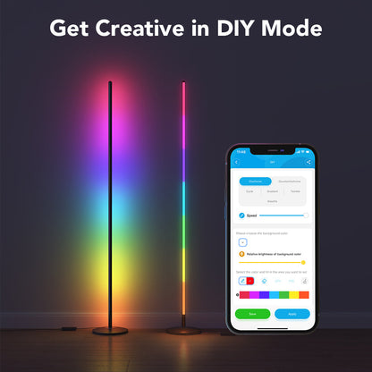 Refurbished RGBICW Smart Corner Floor Lamp