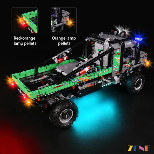 Kit de iluminación para el camión de prueba LEGO Mercedes-Benz Zetros 4X4 n.° 42129