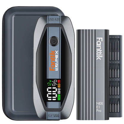 Fanttik T8 APEX Jump Starter Deluxe Package and E1 PRO Precision Electric Screwdriver