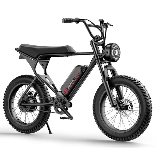 E Bike Herren Damen Elektrofahrräder Macfox X1S - Cityräder Ebike mit 48V 10.4Ah Batterie, 20 * 4.0 Zoll, 25km/h, Reichweite bis zu 61km