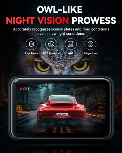 Redtiger F4 4K Voice Control Dash Cam